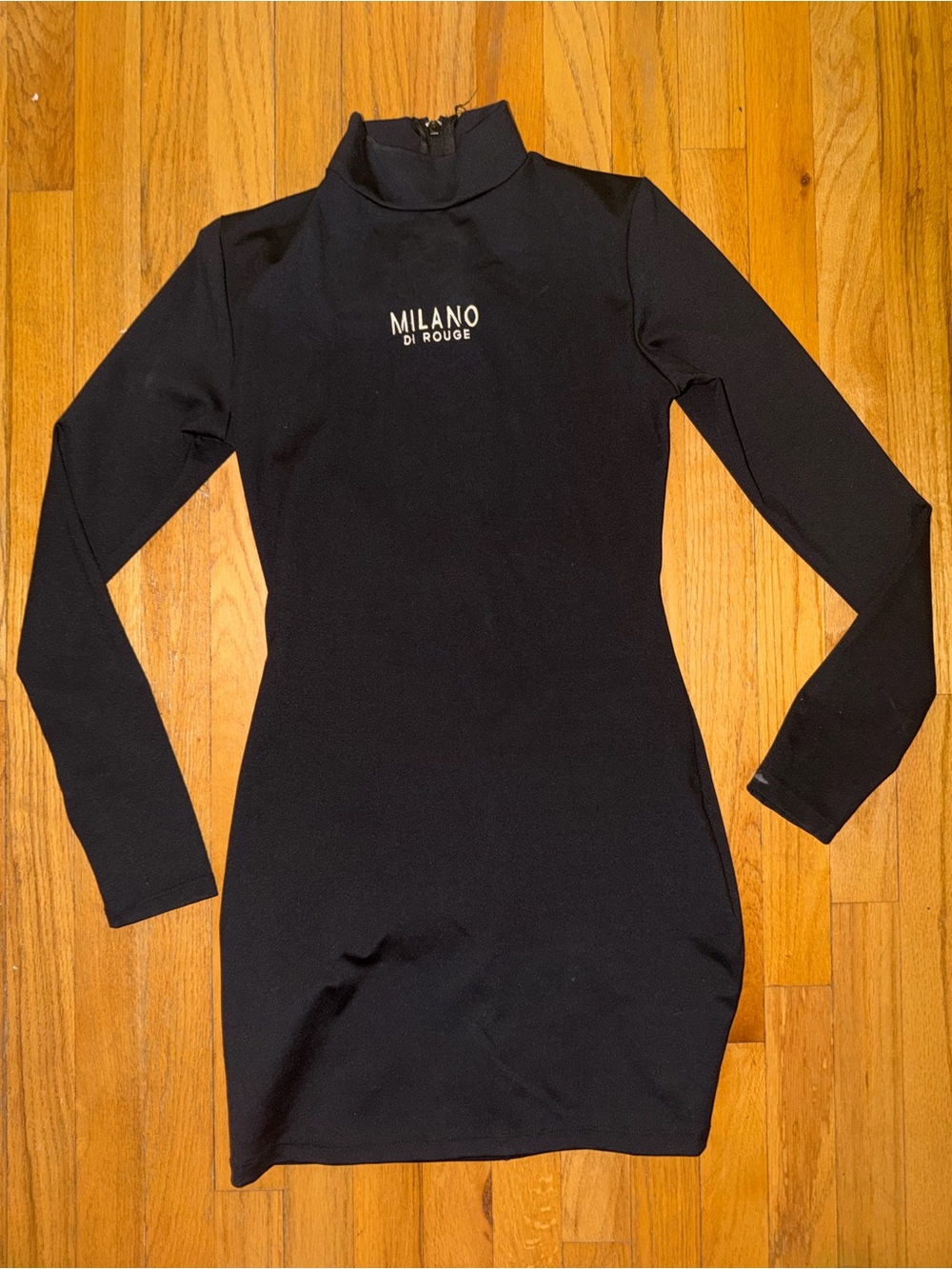 Milano Di Rouge Black Long Sleeve Fitted Dress